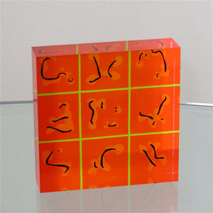 Red 9 - Acrylic Block