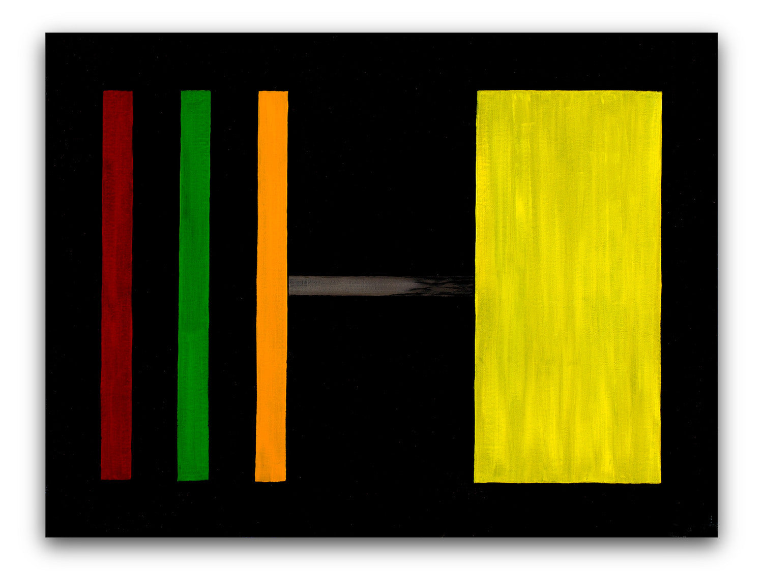 Untitled 1432, Black Beauty Series - Print Behind Acrylic